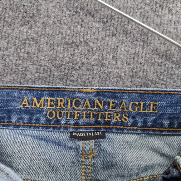 American Eagle Men's Jeans Blue 30x30 Relaxed Straight Fit Denim 5 Pockets - Picture 10 of 13